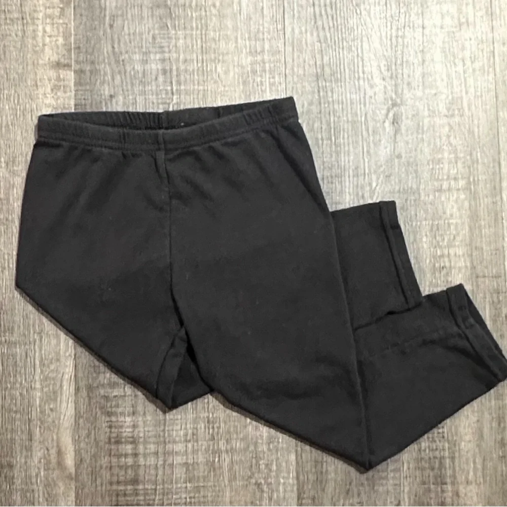 💞 Little Girls Size 4 Black Knit Leggings